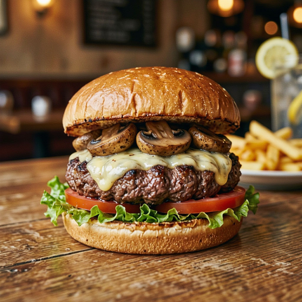 Mushroom Swiss Burger