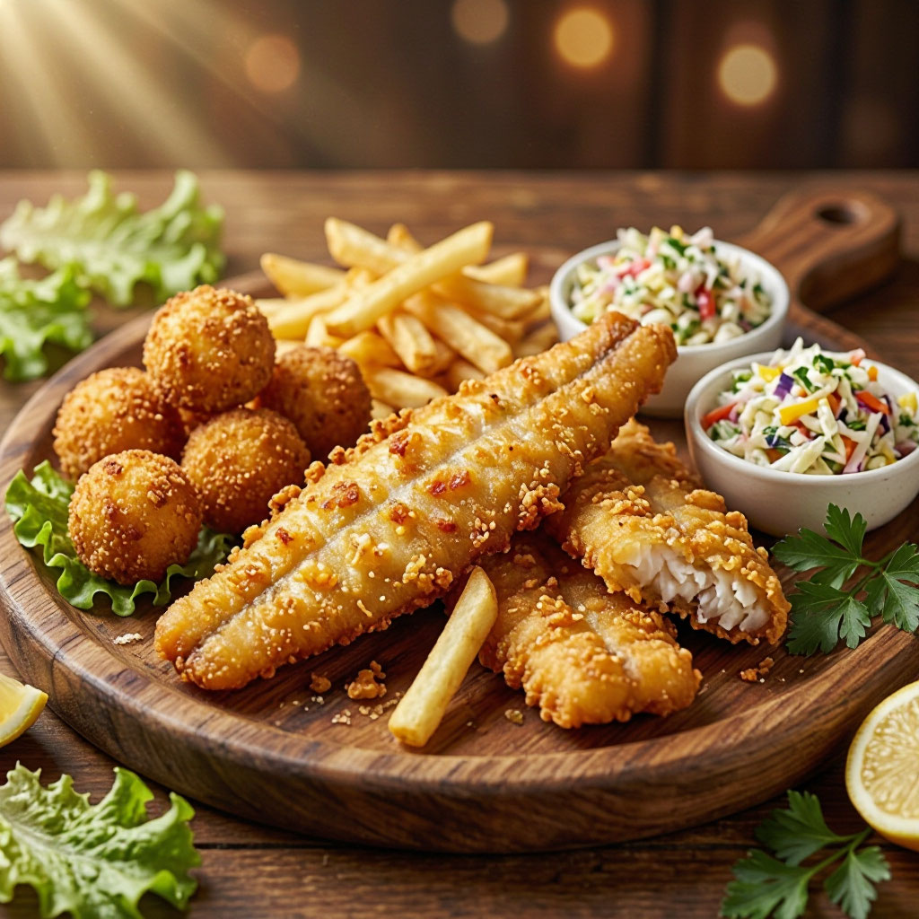 Catfish and Hushpuppies